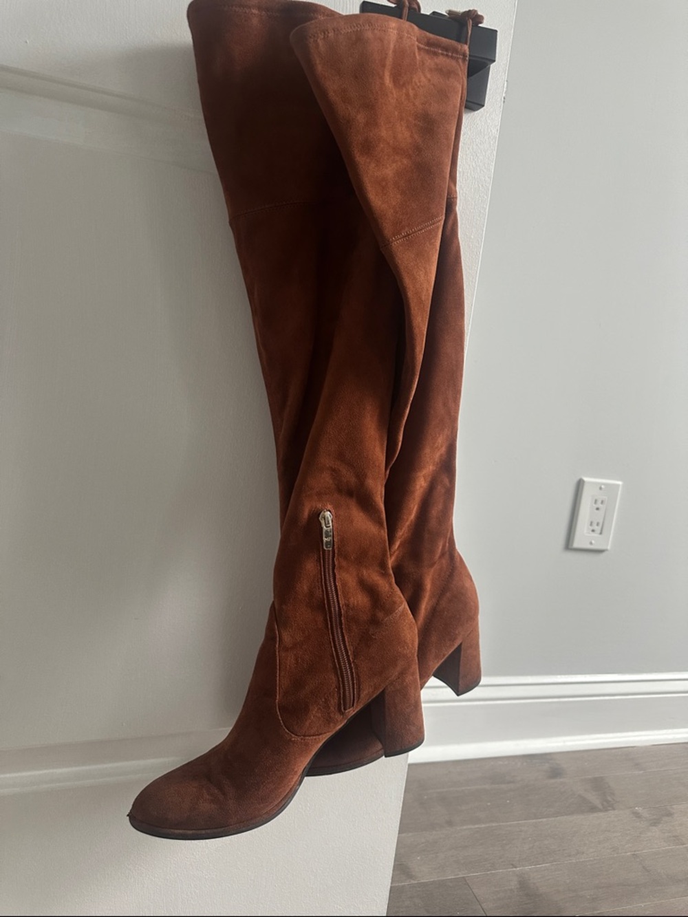 Marc Fisher Chestnut Suede Over-the-Knee Boots